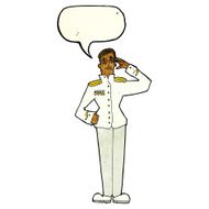 cartoon military man in dress uniform with speech bubble N3