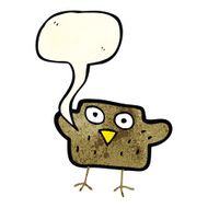 cartoon bird with speech bubble N72