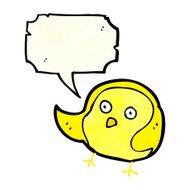 cartoon bird with speech bubble N73