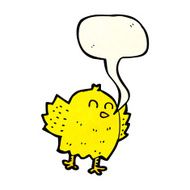 cartoon bird with speech bubble N74