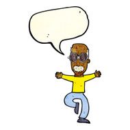 cartoon old man wearing big glasses with speech bubble N3