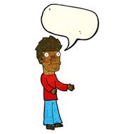cartoon confused man with speech bubble N8