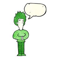cartoon vampire man with speech bubble N27