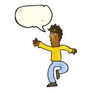 cartoon urgent man with speech bubble N3