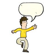 cartoon urgent man with speech bubble N4