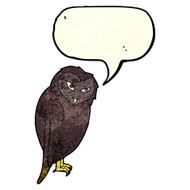 Cartoon owl with speech bubble N15