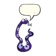 cartoon snake with speech bubble N13