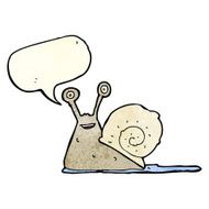 cartoon snail with speech bubble N10