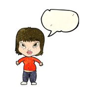 cartoon overweight woman with speech bubble N5
