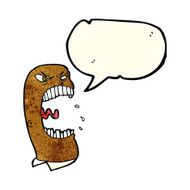 cartoon furious man shouting with speech bubble N3