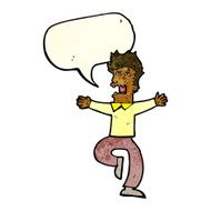 cartoon terrified man with speech bubble N44