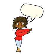 cartoon dancing woman with speech bubble N11