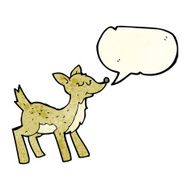 cute cartoon deer with speech bubble N3