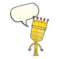 cartoon robot with crown speech bubble N2