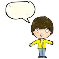 cartoon amazed boy with speech bubble N5