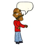 cartoon old man with mustache speech bubble N7
