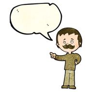 cartoon man with mustache pointing speech bubble N8