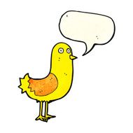 cartoon bird with speech bubble N76