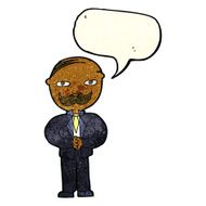 cartoon old man with mustache speech bubble N9