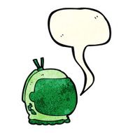 cartoon astronaut helmet with speech bubble N10