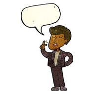 cartoon cool guy snapping fingers with speech bubble N3