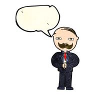 cartoon old man with mustache speech bubble N10