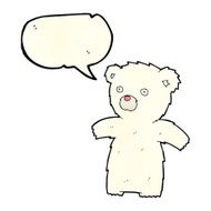 cartoon polar bear with speech bubble N17