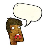 cartoon shocked man with speech bubble N24
