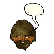 cartoon bearded man with speech bubble N11