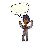 cartoon vampire with speech bubble N26