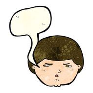 cartoon annoyed man with speech bubble N18