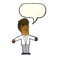 cartoon annoyed boss with speech bubble N3