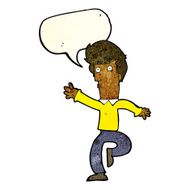 cartoon rushing man with speech bubble N3