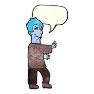 cartoon vampire with speech bubble N28