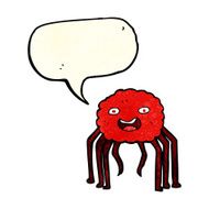 cartoon spider with speech bubble N5