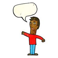 cartoon annoyed man with speech bubble N19