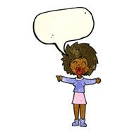 cartoon stressed out woman talking with speech bubble N3