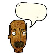 cartoon annoyed old man with speech bubble N15