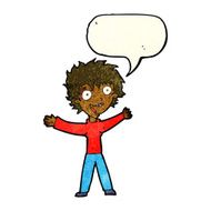 cartoon excited woman with speech bubble N29