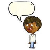 cartoon happy surprised boy with speech bubble N3