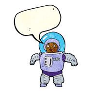 cartoon space man with speech bubble N5