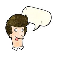 cartoon man with tongue hanging out speech bubble N4