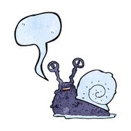 cartoon snail with speech bubble N11
