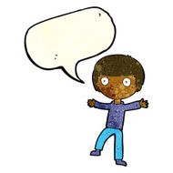 cartoon startled boy with speech bubble N7