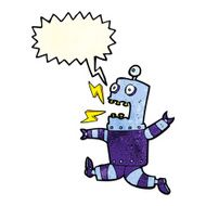 cartoon terrified robot with speech bubble N3