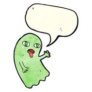 funny cartoon ghost with speech bubble N27