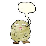 funny cartoon monster with speech bubble N11