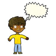 cartoon happy man with speech bubble N98