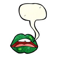 halloween mouth cartoon symbol with speech bubble