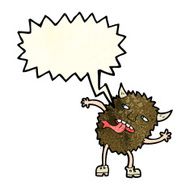 funny cartoon monster with speech bubble N12